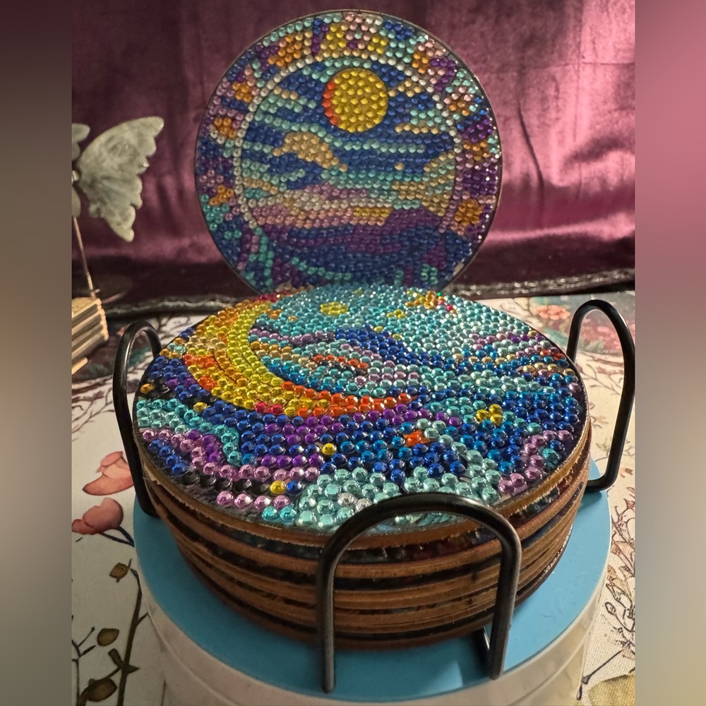 Colorful Celestial Coasters Set - Picture 5 of 5